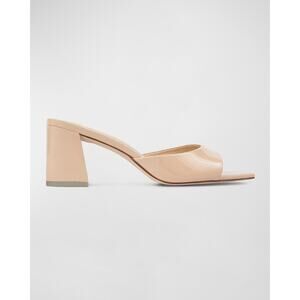 Black Suede Studio 'Dia' Beige Leather Sandal Size 8